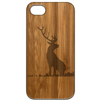 Deer 1 - Engraved - Wooden Phone Case