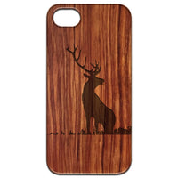 Deer 1 - Engraved - Wooden Phone Case