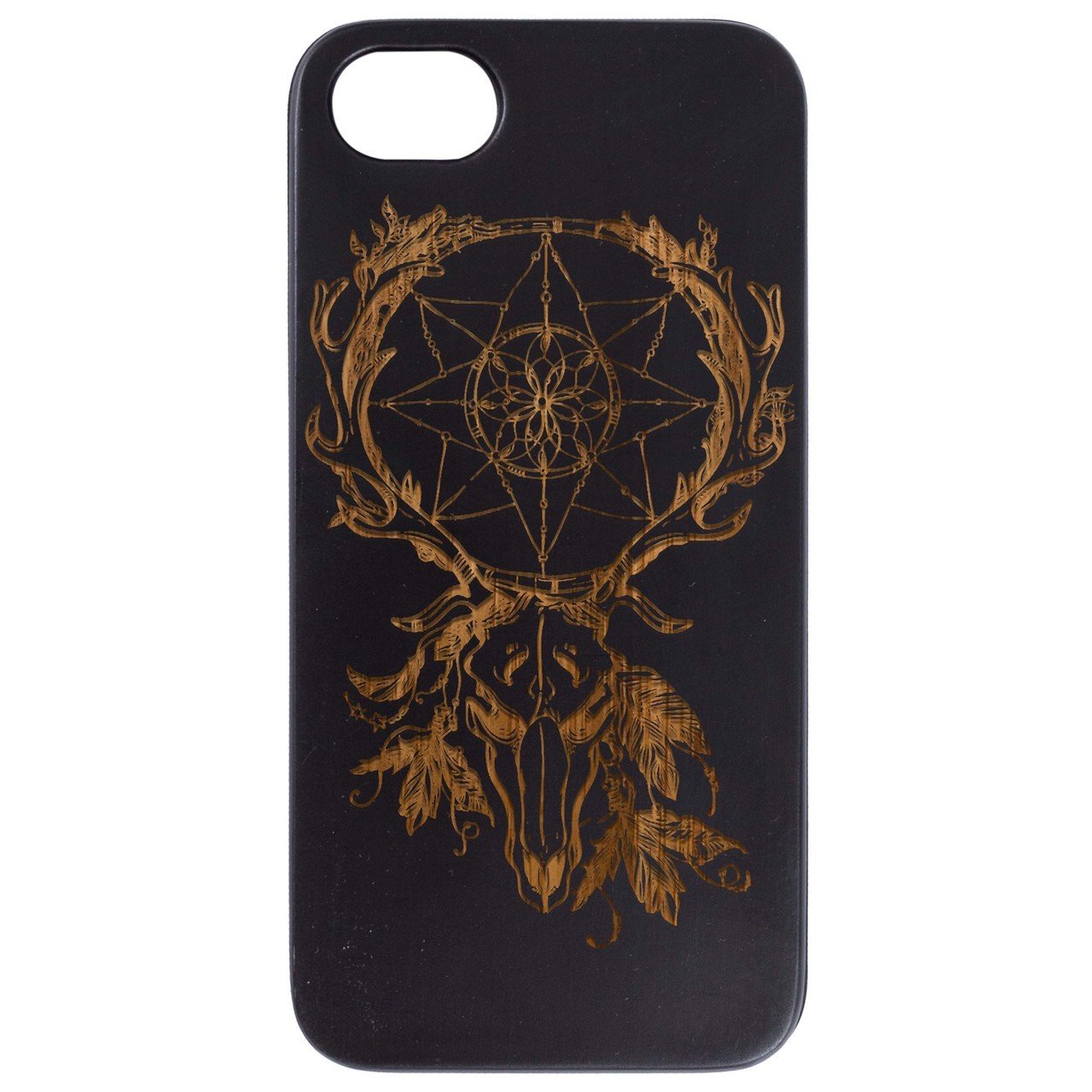 Deer Skull - Engraved - Wooden Phone Case