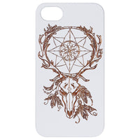 Deer Skull - Engraved - Wooden Phone Case