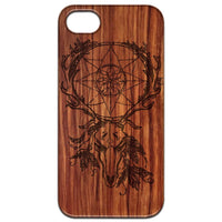 Deer Skull - Engraved - Wooden Phone Case