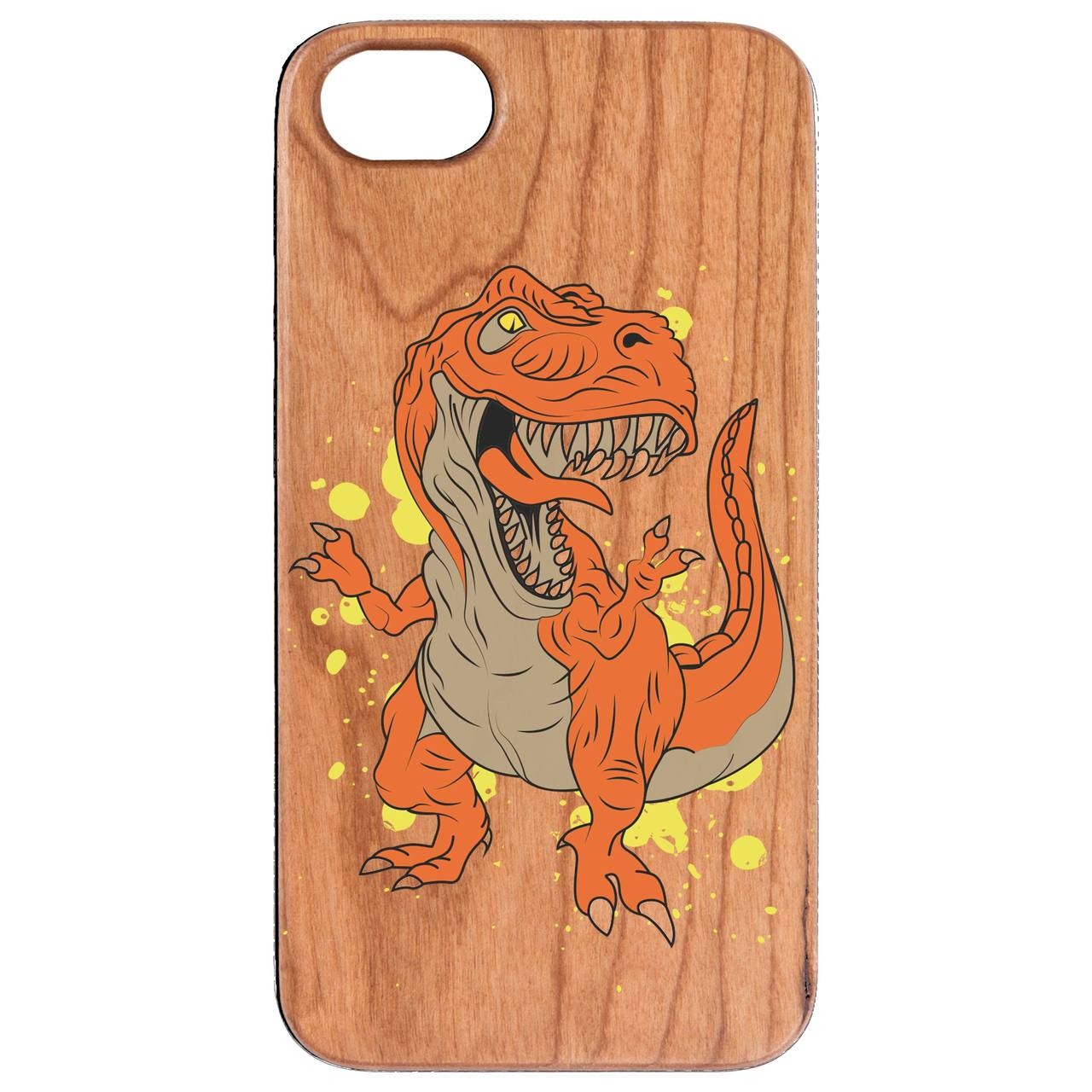  Dinosaur - Engraved - Wooden Phone Case - IPhone 13 Models