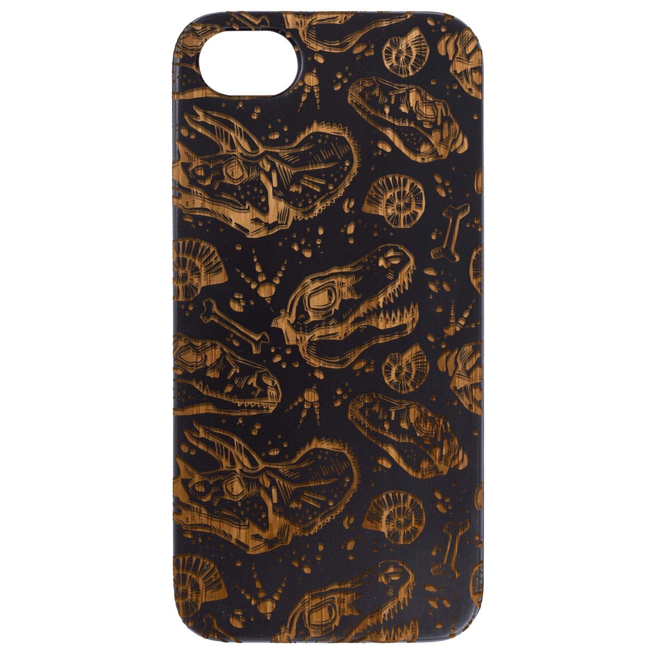 Dinosaur Fossil - Engraved - Wooden Phone Case