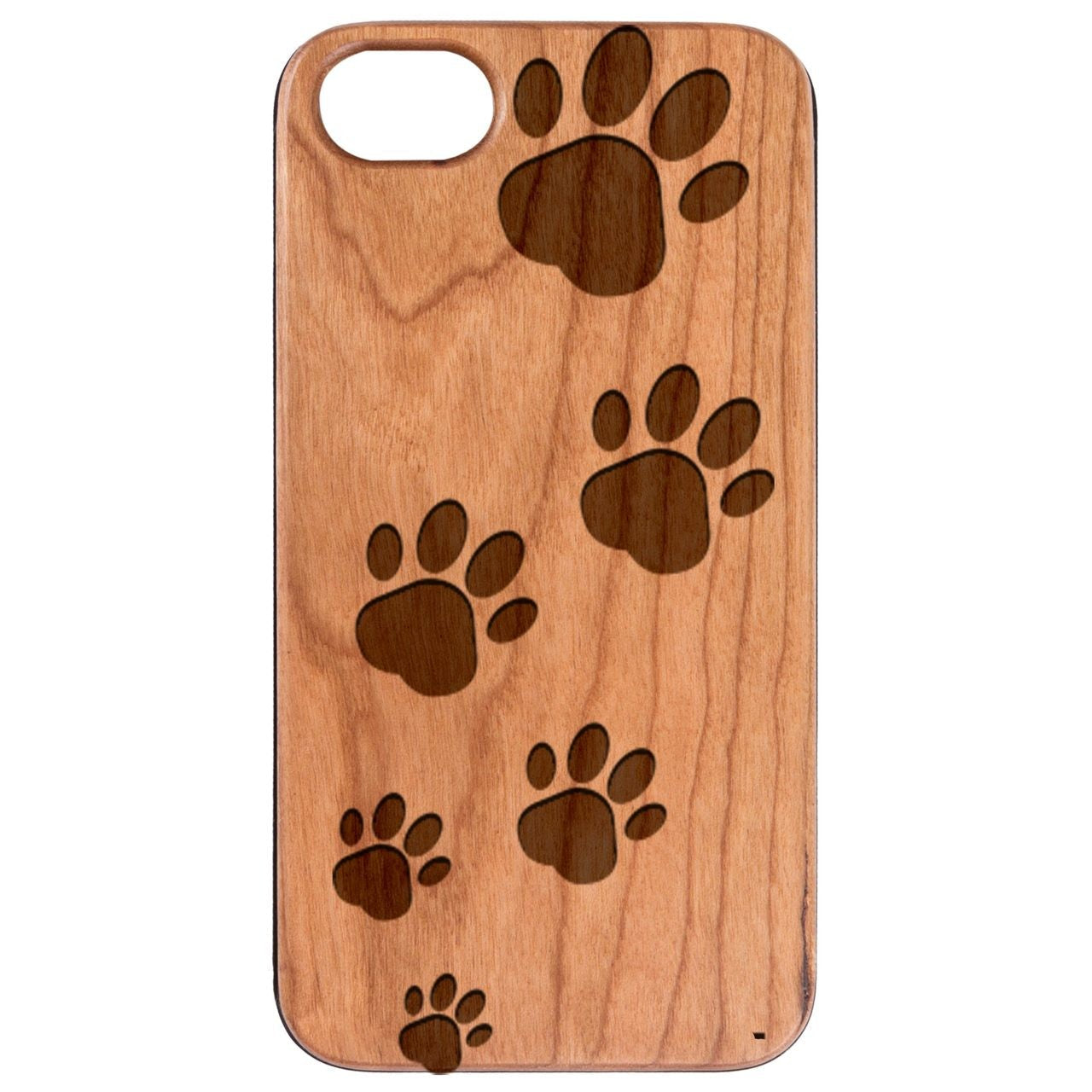  Dog Paws - Engraved - Wooden Phone Case - IPhone 13 Models