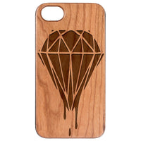 Dripping Diamond - Engraved - Wooden Phone Case