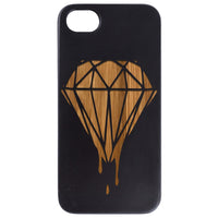 Dripping Diamond - Engraved - Wooden Phone Case