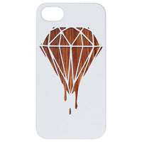 Dripping Diamond - Engraved - Wooden Phone Case