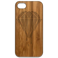 Dripping Diamond - Engraved - Wooden Phone Case