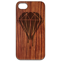 Dripping Diamond - Engraved - Wooden Phone Case