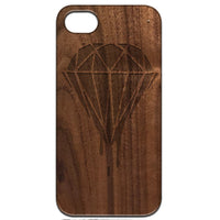 Dripping Diamond - Engraved - Wooden Phone Case