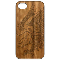 Eagle Attack - Engraved - Wooden Phone Case