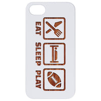 Eat Sleep Play - Engraved - Wooden Phone Case