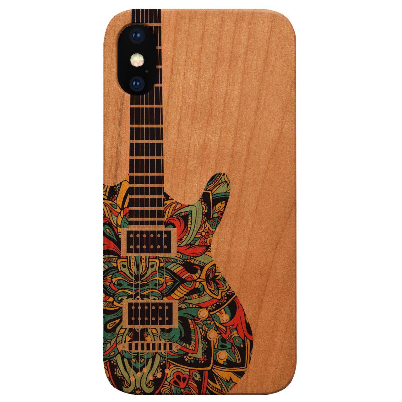 Electric Guitar - UV Color Printed - Wooden Phone Case
