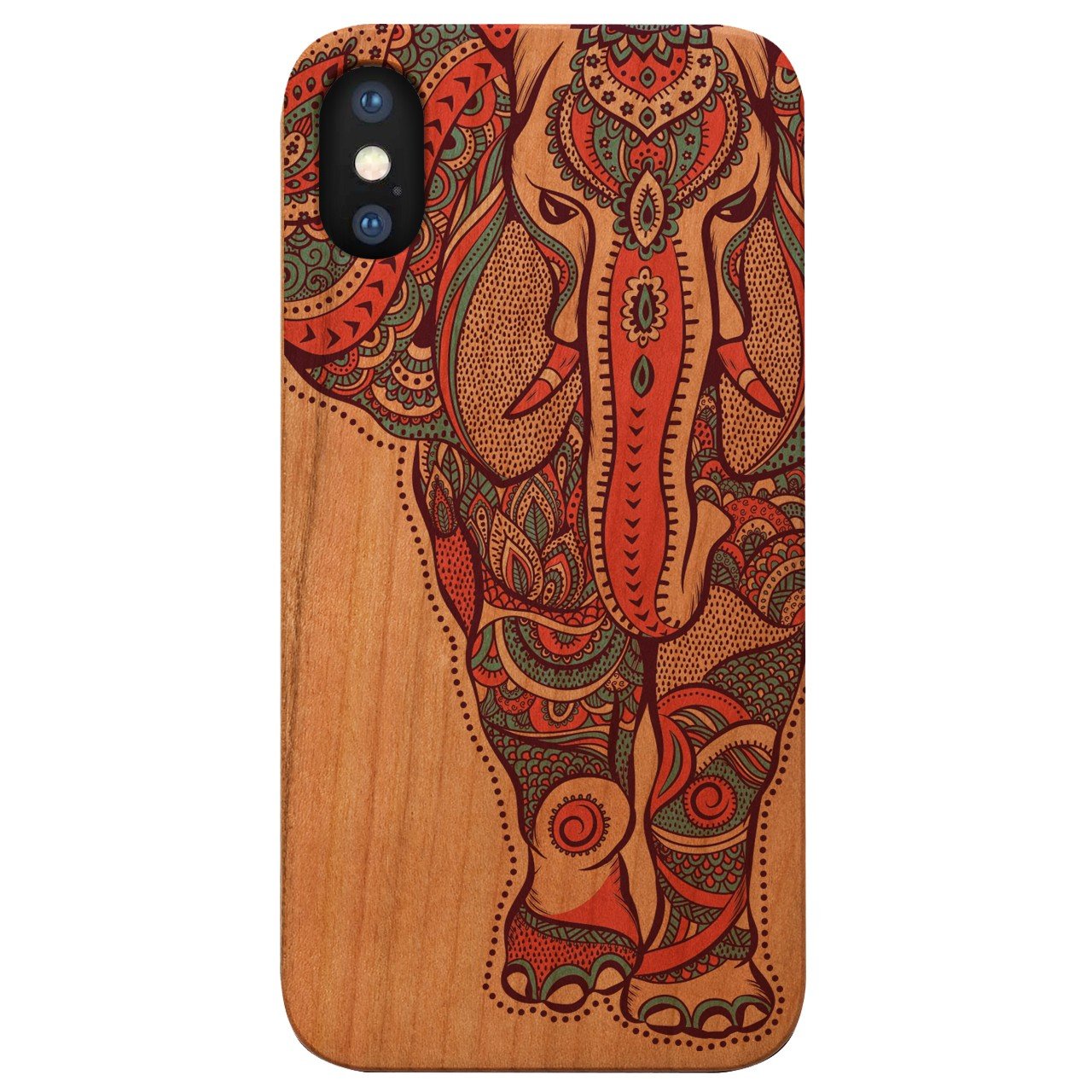 Elephant - UV Color Printed - Wooden Phone Case