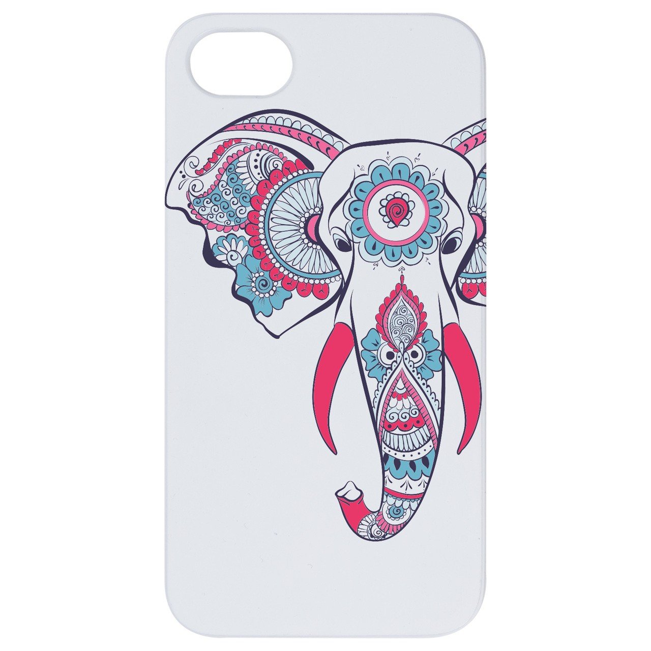 Elephant Head 2 - Engraved - Wooden Phone Case