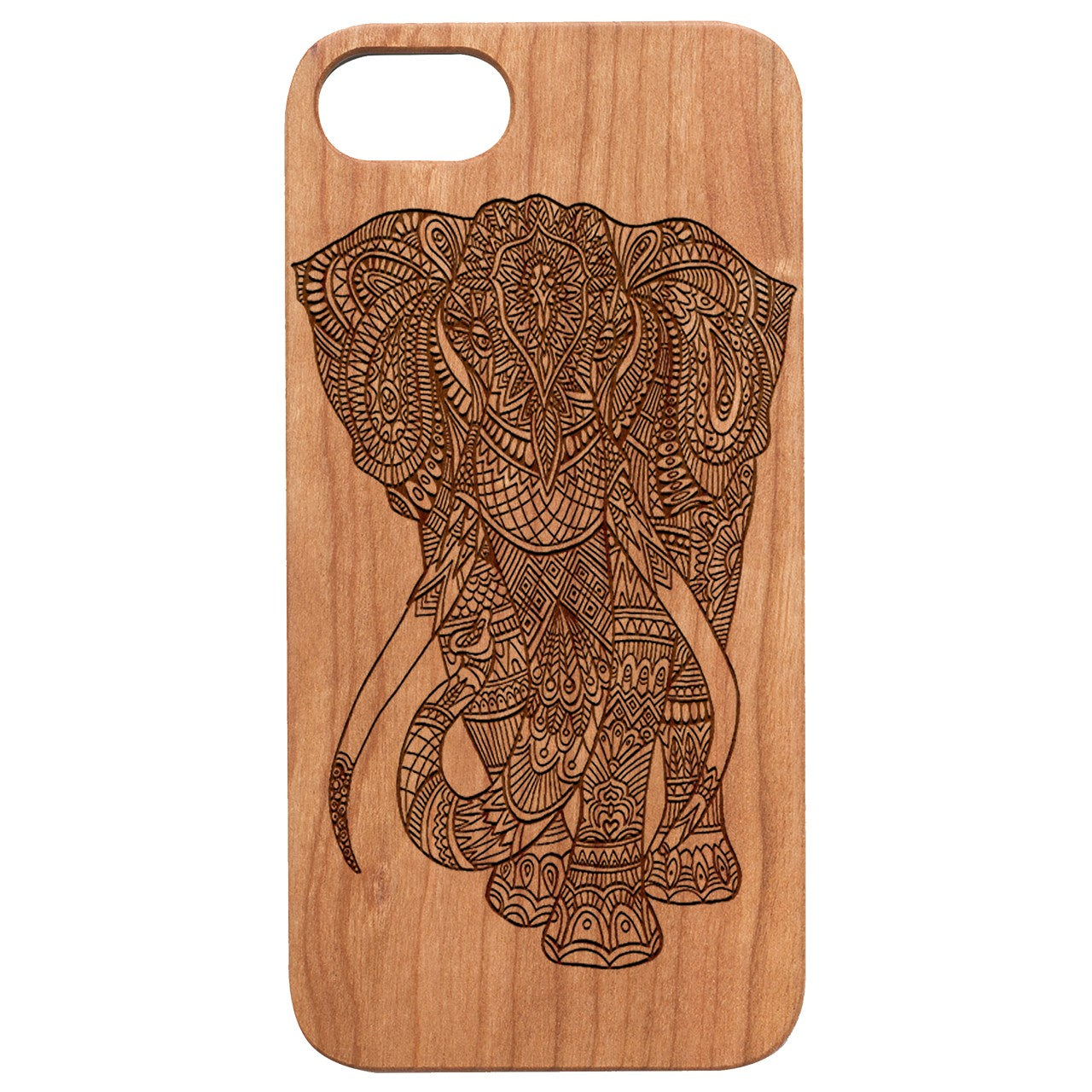  Elephant Mandala 2 - Engraved - Wooden Phone Case - IPhone 13 Models