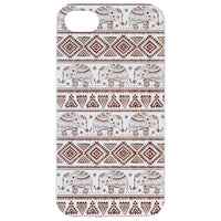 Elephant Pattern - Engraved - Wooden Phone Case