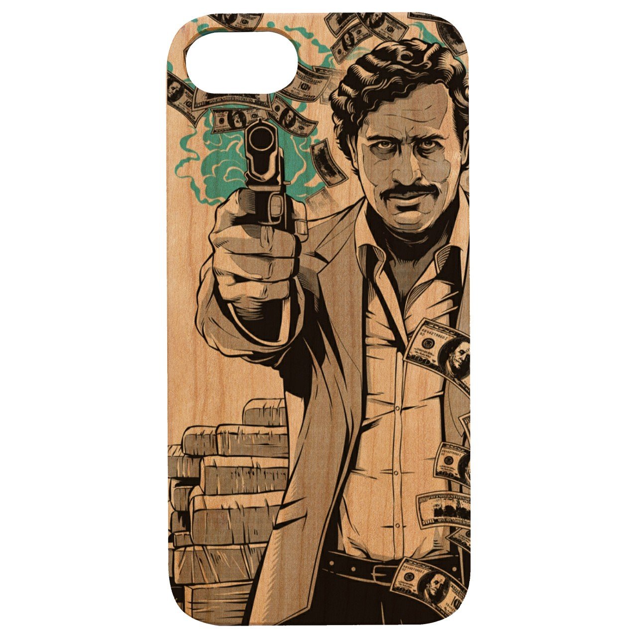 Escobar Life - UV Color Printed - Wooden Phone Case