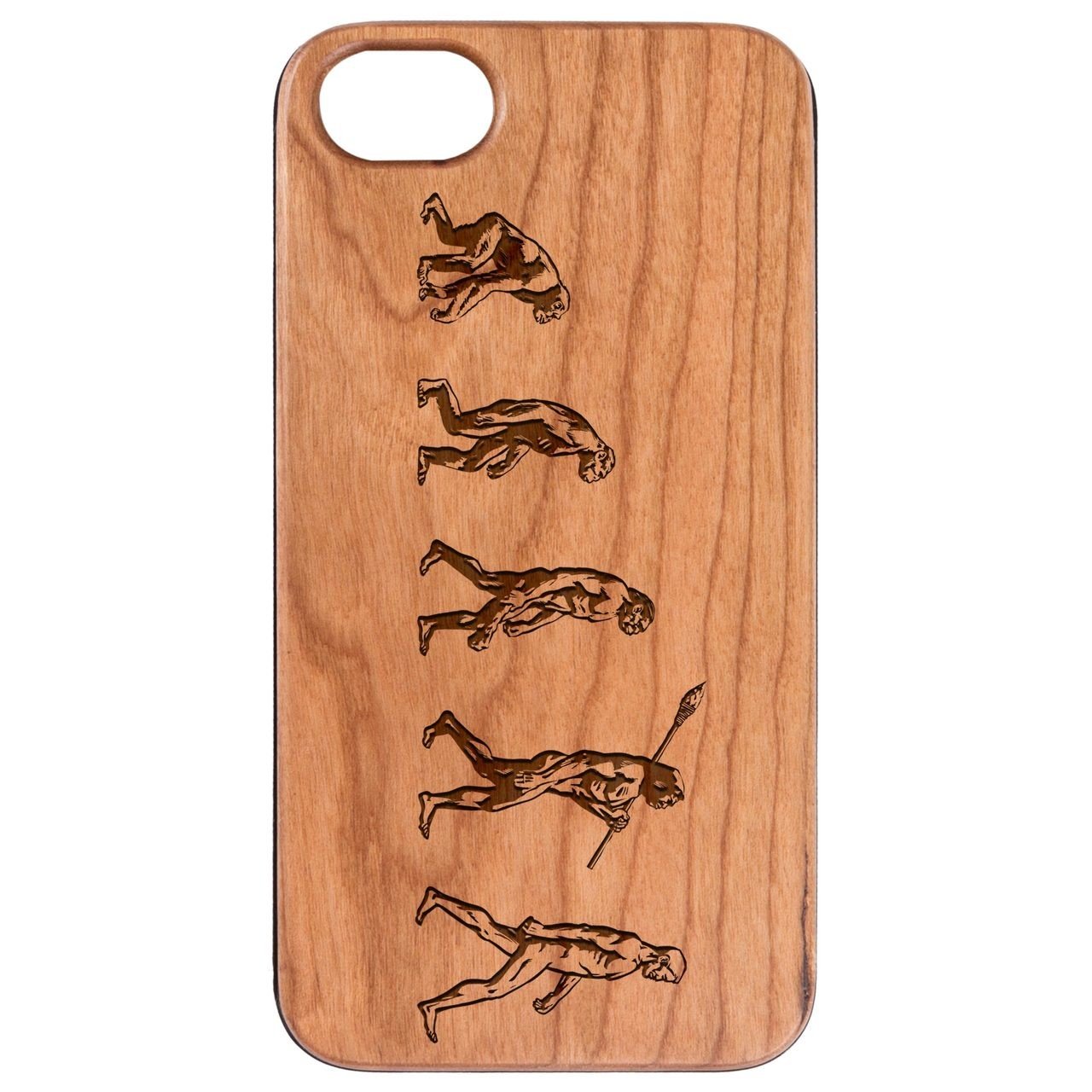 Evolution - Engraved - Wooden Phone Case