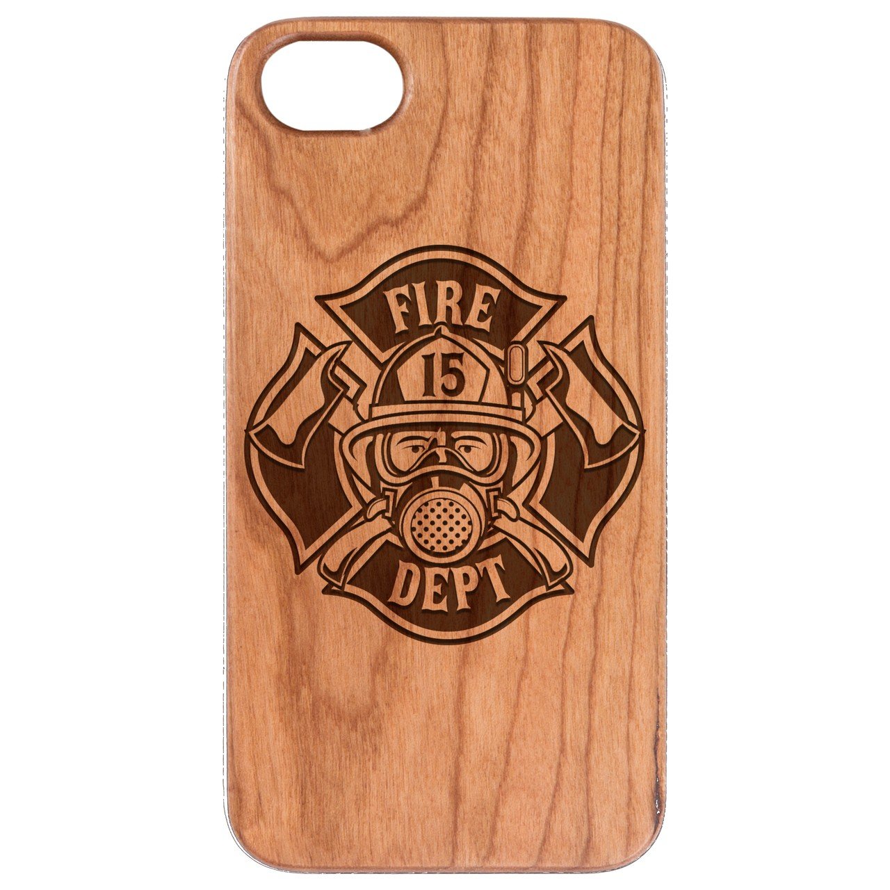 Fire Department - Engraved - Wooden Phone Case