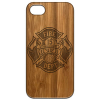 Fire Department - Engraved - Wooden Phone Case