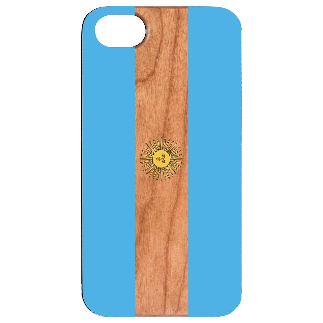 Flag Argentina - UV Color Printed - Wooden Phone Case