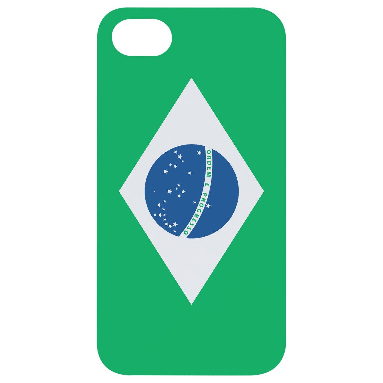Flag Brazil - UV Color Printed - Wooden Phone Case