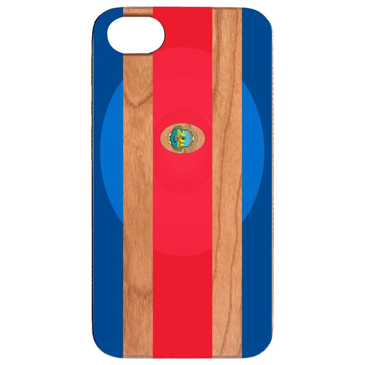 Flag Costa Rica - UV Color Printed - Wooden Phone Case