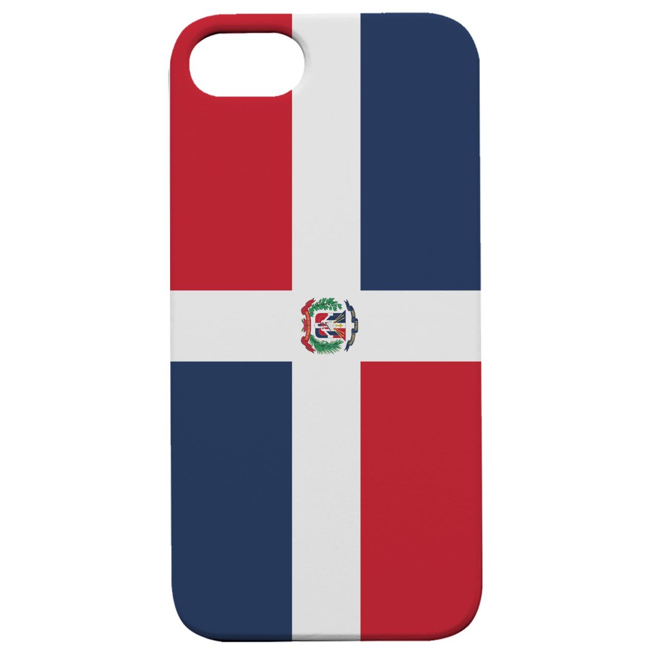 Flag Dominican Republic - UV Color Printed - Wooden Phone Case