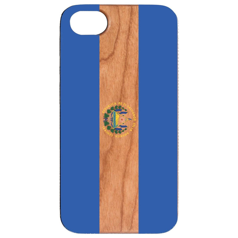  Flag El Salvador - UV Color Printed - Wooden Phone Case - IPhone 13 Models