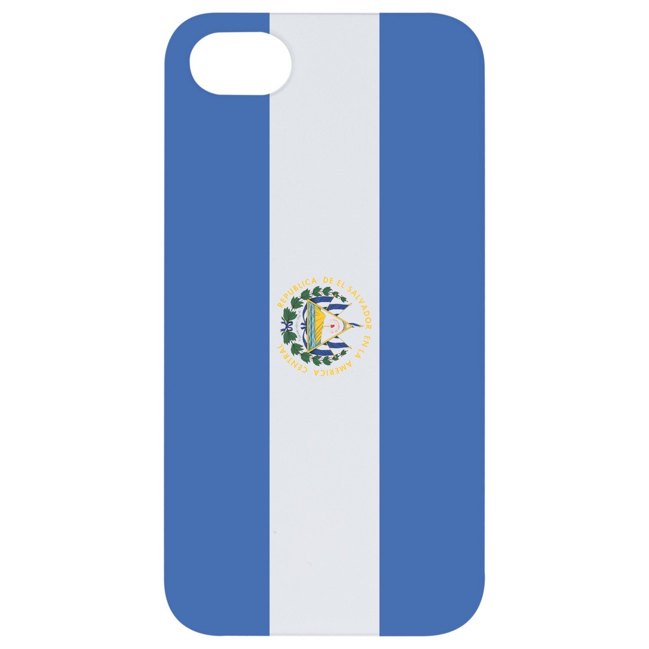 Flag El Salvador - UV Color Printed - Wooden Phone Case