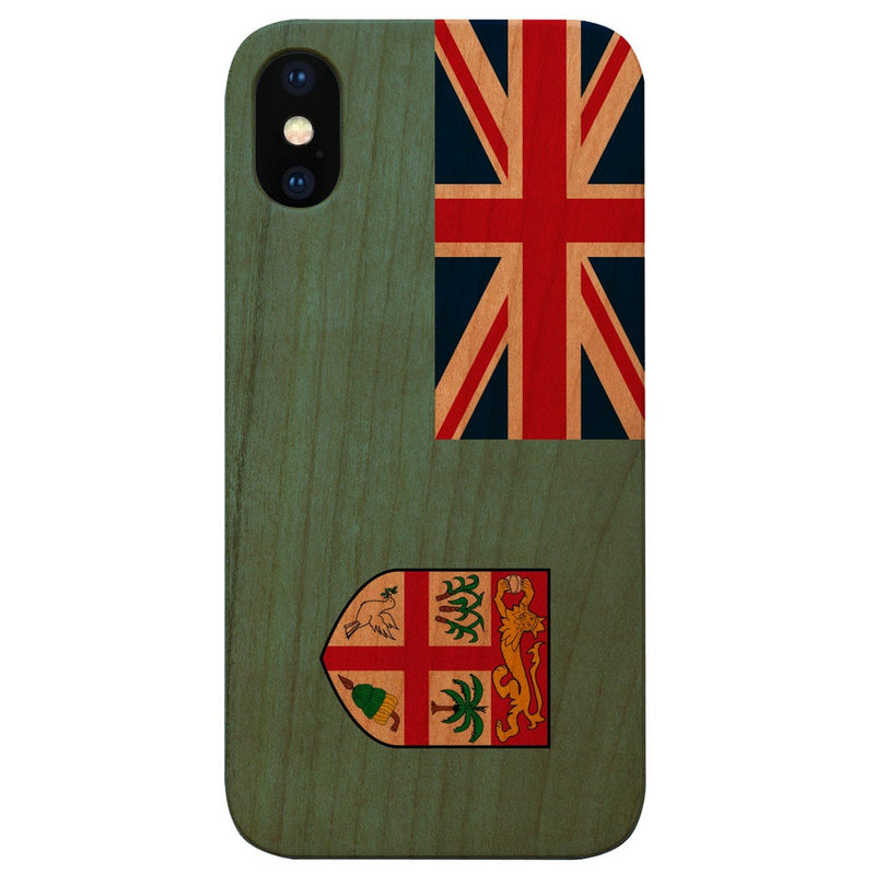 Flag Fiji - UV Color Printed - Wooden Phone Case