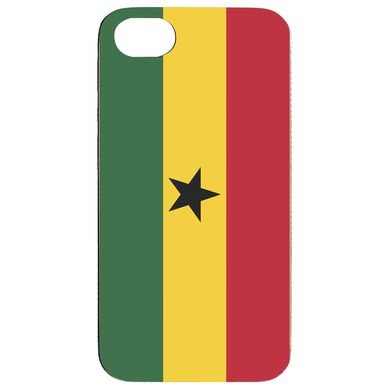 Flag Ghana - UV Color Printed - Wooden Phone Case