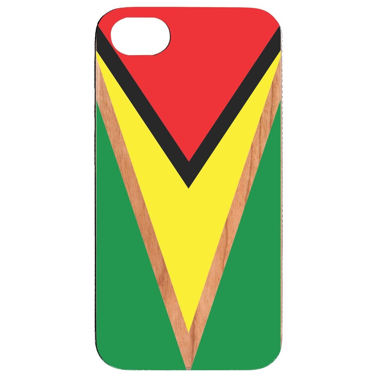 Flag Guyana - UV Color Printed - Wooden Phone Case