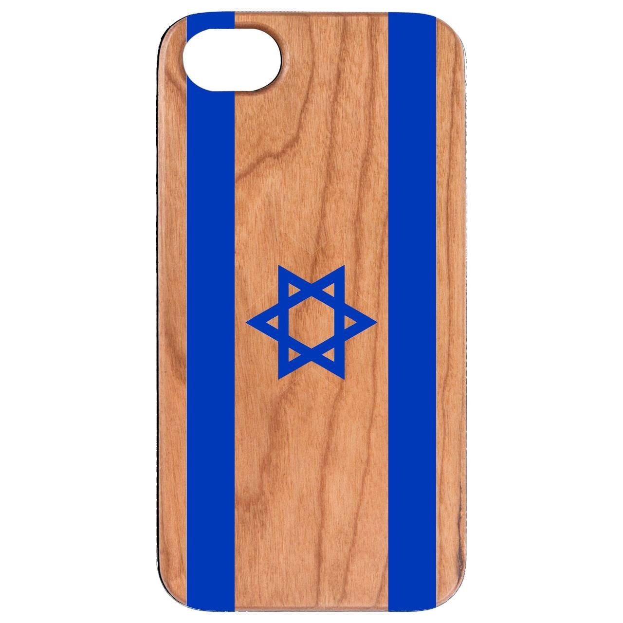 Flag Israel - UV Color Printed - Wooden Phone Case