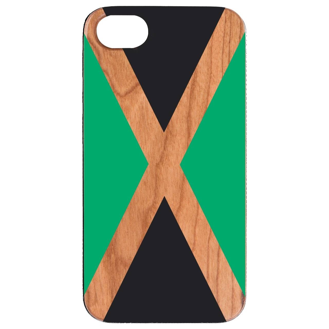 Flag Jamaica - UV Color Printed - Wooden Phone Case