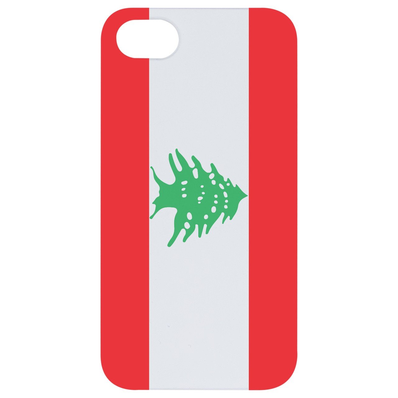 Flag Lebanon - UV Color Printed - Wooden Phone Case