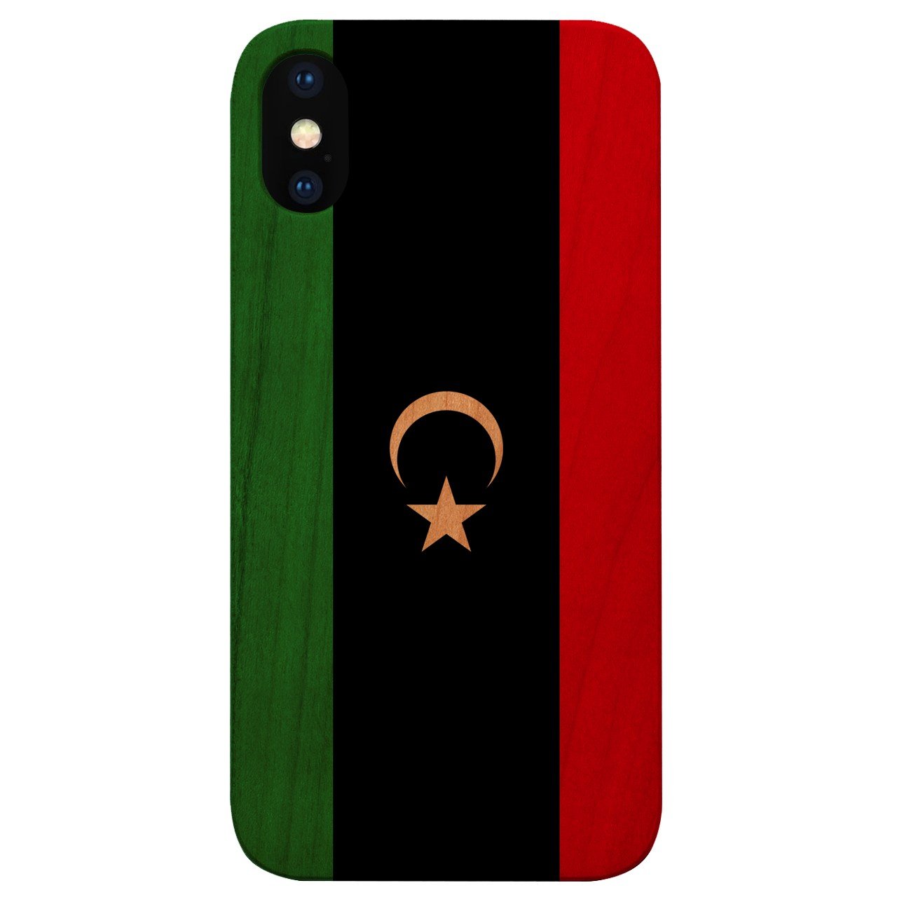 Flag Libya - UV Color Printed - Wooden Phone Case