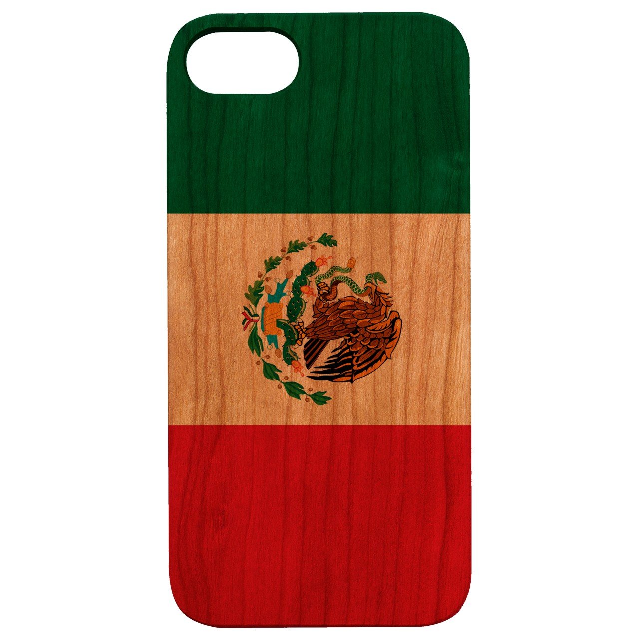 Flag Mexico - UV Color Printed - Wooden Phone Case