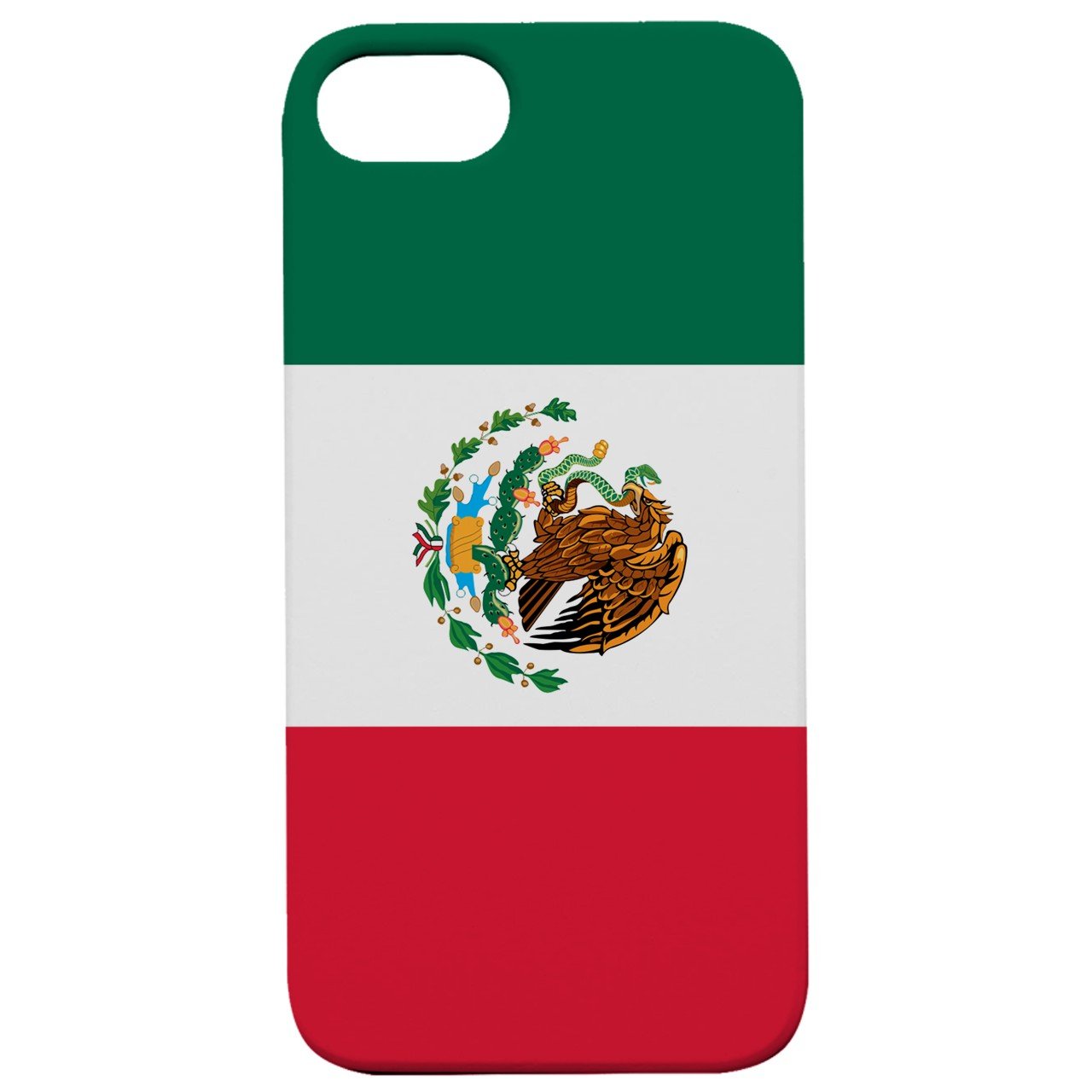 Flag Mexico - UV Color Printed - Wooden Phone Case