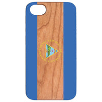  Flag Nicaragua - UV Color Printed - Wooden Phone Case - IPhone 13 Models