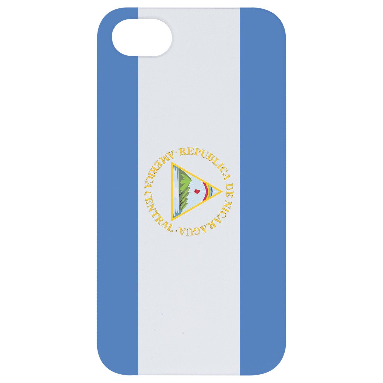 Flag Nicaragua - UV Color Printed - Wooden Phone Case