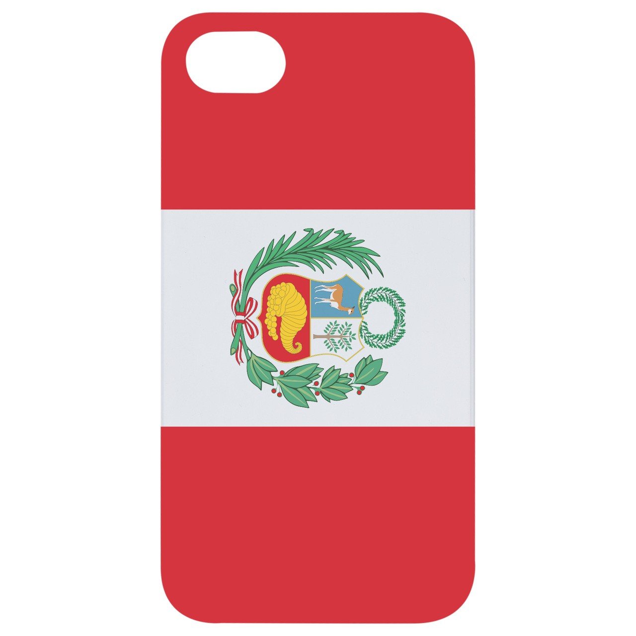 Flag Peru - UV Color Printed - Wooden Phone Case