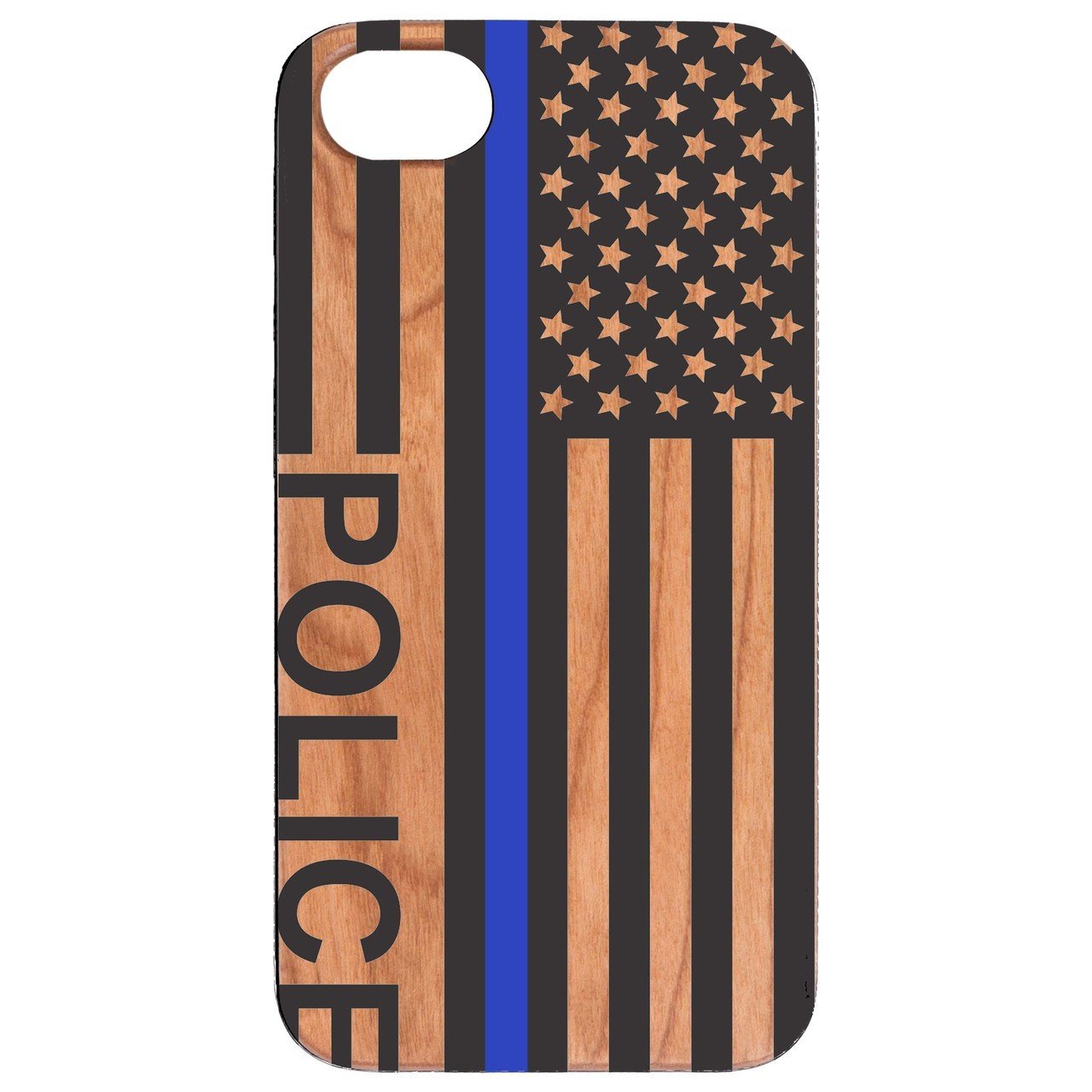 Flag Police 2 - UV Color Printed - Wooden Phone Case