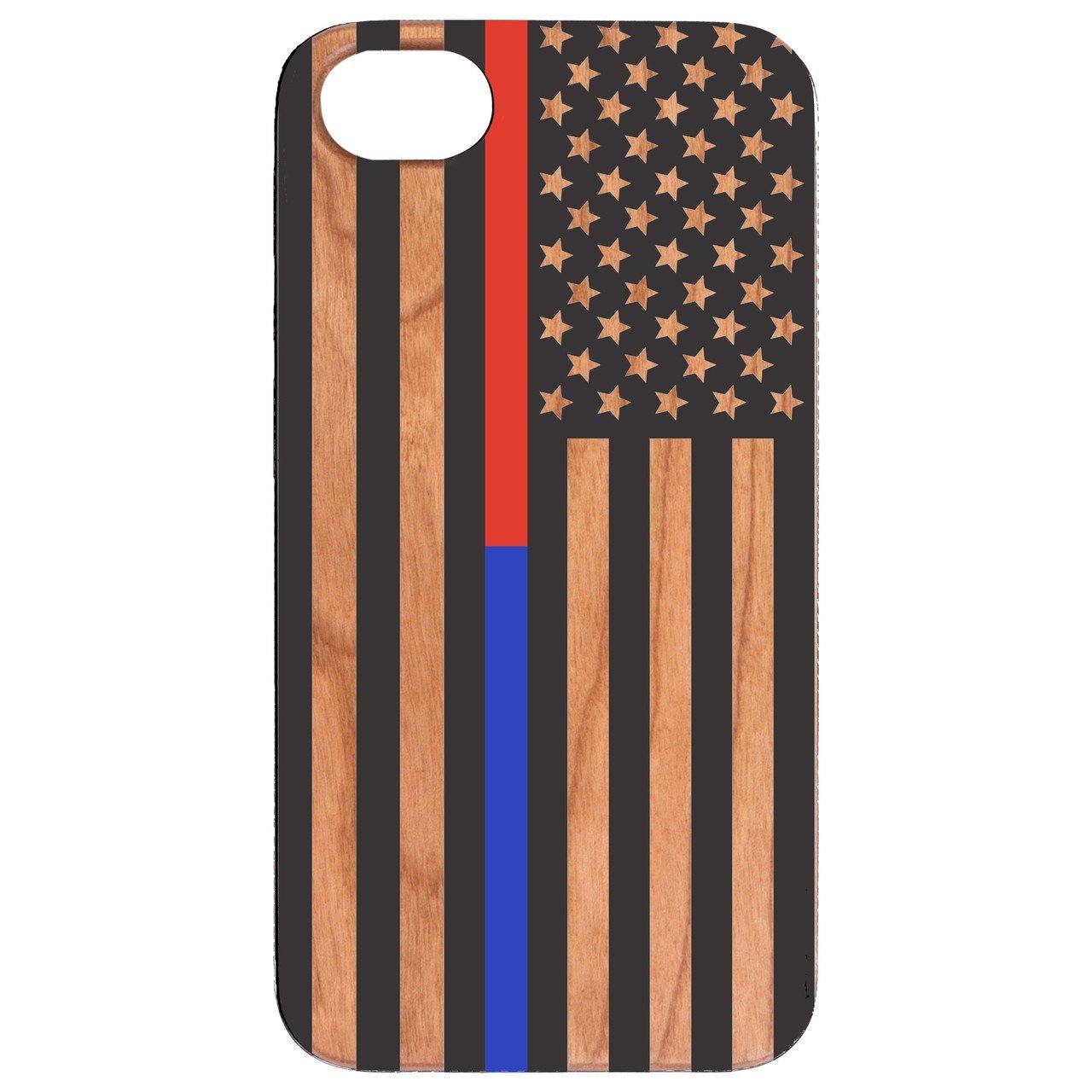 Flag Police 3 - UV Color Printed - Wooden Phone Case