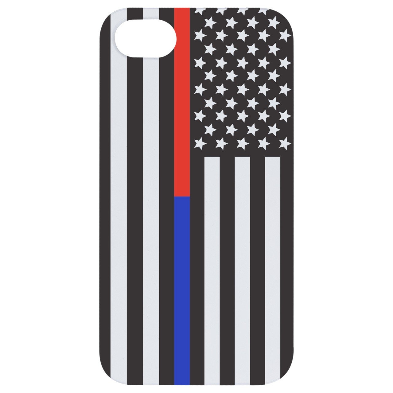 Flag Police 3 - UV Color Printed - Wooden Phone Case