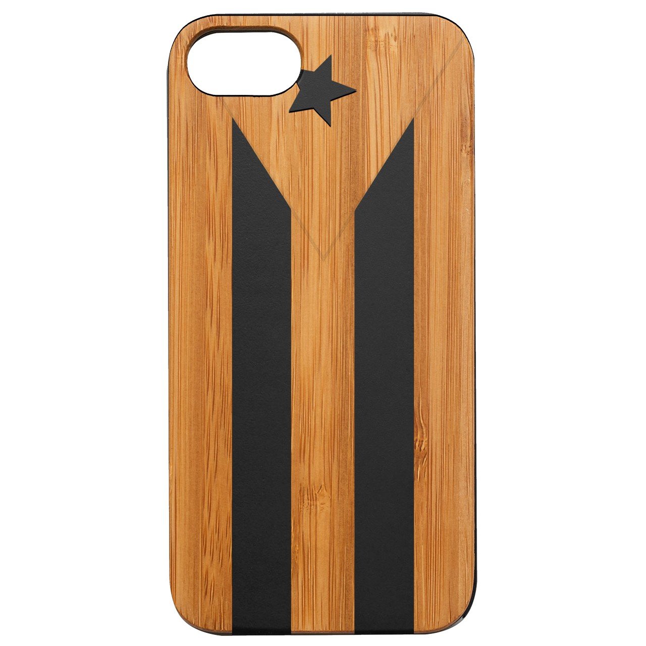 Flag Puerto Rico - UV Color Printed - Wooden Phone Case