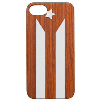 Flag Puerto Rico - UV Color Printed - Wooden Phone Case