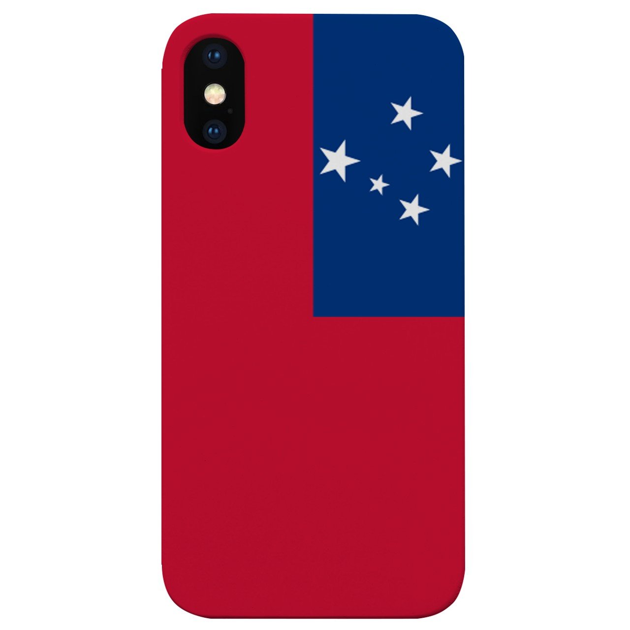 Flag Samoa - UV Color Printed - Wooden Phone Case