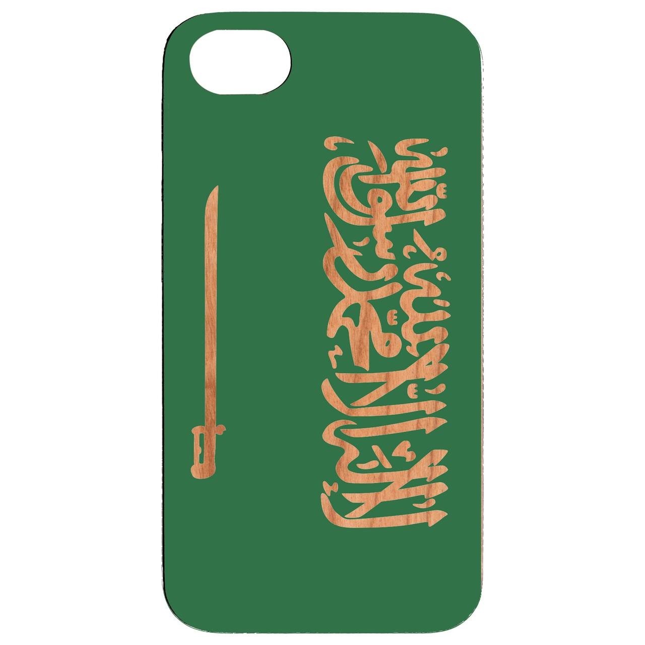 Flag Saudi Arabia - UV Color Printed - Wooden Phone Case